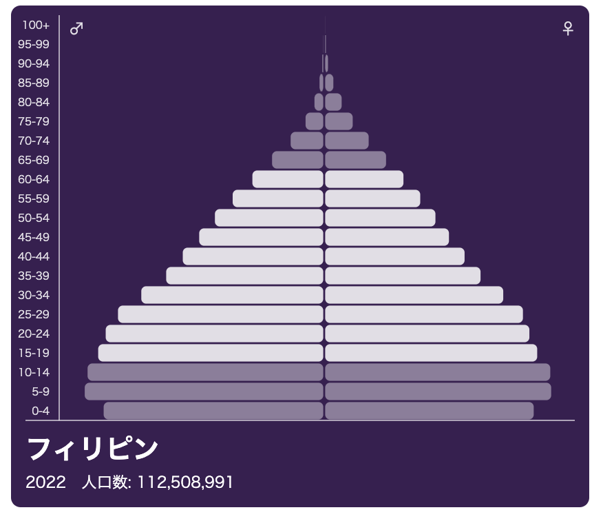 フィリピン人口ピラミッド